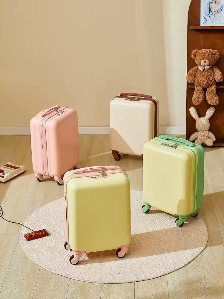 Candy Color Carry On Travel Luggage Women Password Lock Trolley Suitcase